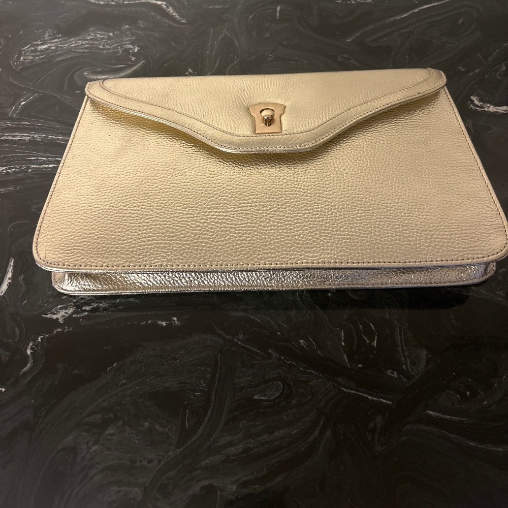 Soft gold clutch